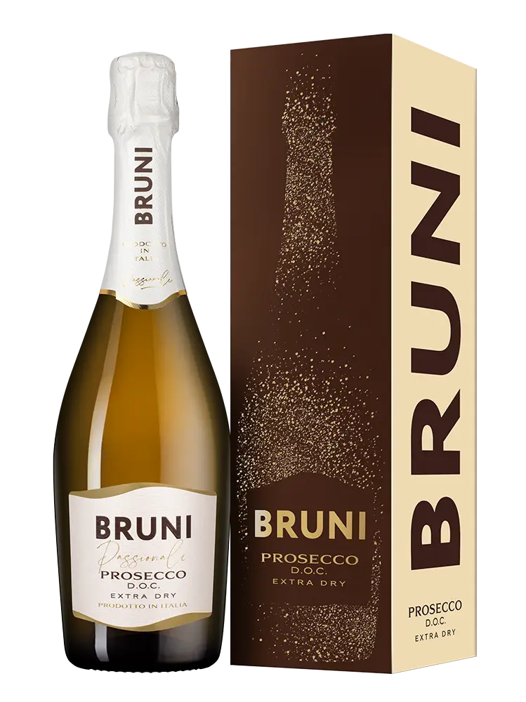 Игристое вино Prosecco Extra Dry Bruni 0.75 л Gift Box