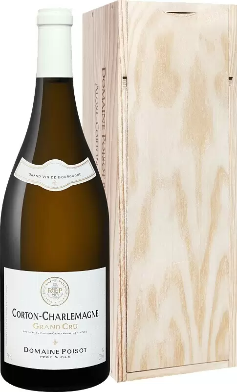 Вино Corton-Charlemagne Grand Cru AOC Domaine Poisot Pere et Fils 2016 г. 0.75 л Gift Box