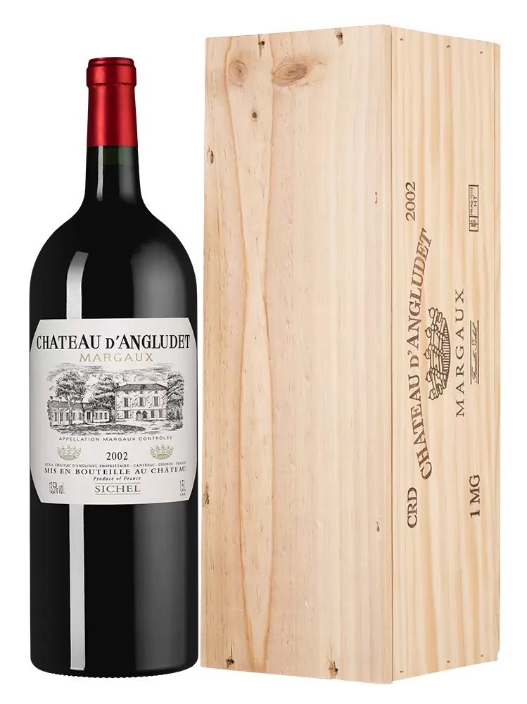 Вино Chateau d'Angludet 2002 г. 1.5 л Gift Box
