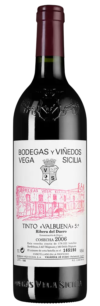 Вино Valbuena 5 2006 г. 0.75 л