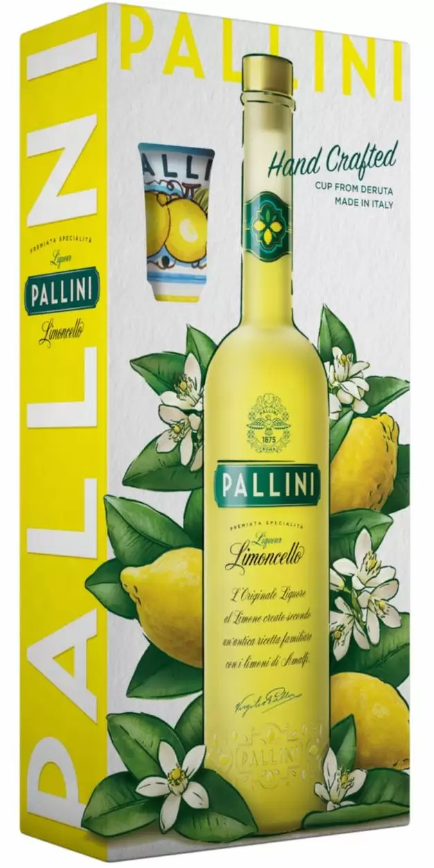 Ликер Limoncello Pallini 1 Ceramic Cup 0.5 л в подарочной упаковке