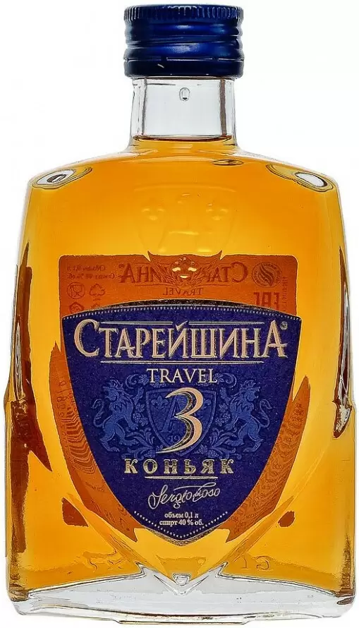 Коньяк Старейшина Трэвел 3 Года 0.1 л