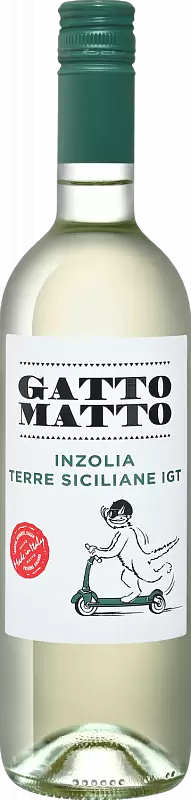 Вино Gatto Matto Inzolia 2018 г. 0.75 л