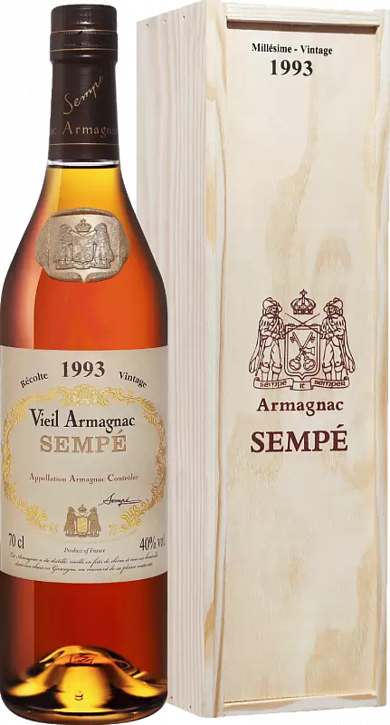 Арманьяк Sempe Vieil Vintage 1993 г. 0.7 л Gift Box