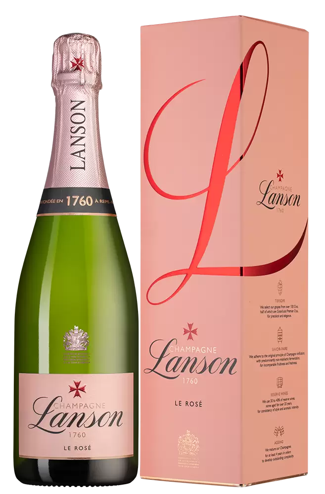 Шампанское Lanson Le Rose Brut 0.75 л Gift Box