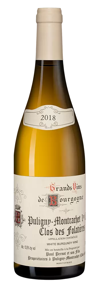 Вино Puligny-Montrachet Premier Cru Clos des Folatieres 2018 г. 0.75 л