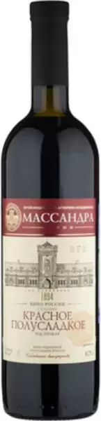 Вино Массандра Красное Полусладкое 0.75 л