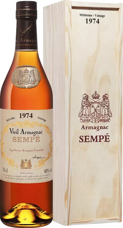 Арманьяк Sempe Vieil Vintage 1974 г. 0.7 л Gift Box