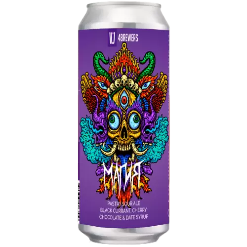 Пиво 4Brewers Магия Black currant + Cherry + Chocolate + Date Syrup Sour Ale Can 0.5 л