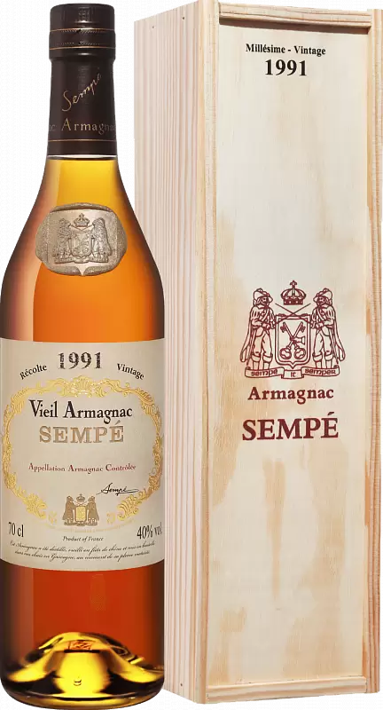 Арманьяк Sempe Vieil Vintage 1991 г. 0.7 л Gift Box