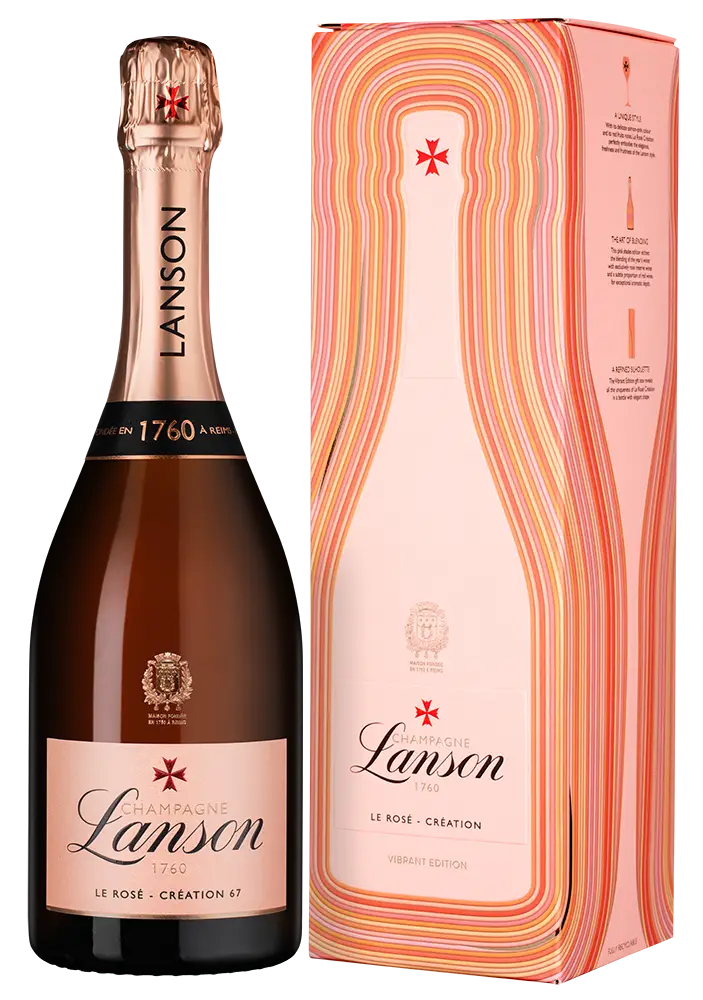 Шампанское Lanson Le Rose Creation 0.75 л в подарочной упаковке