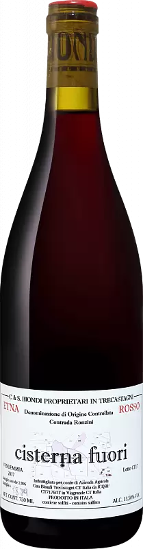 Вино Cisterna Fuori Contrada Ronzini Organic 2018 г. 0.75 л