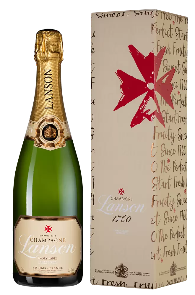 Шампанское Lanson Ivory Label Demi Sec 0.75 л Gift Box