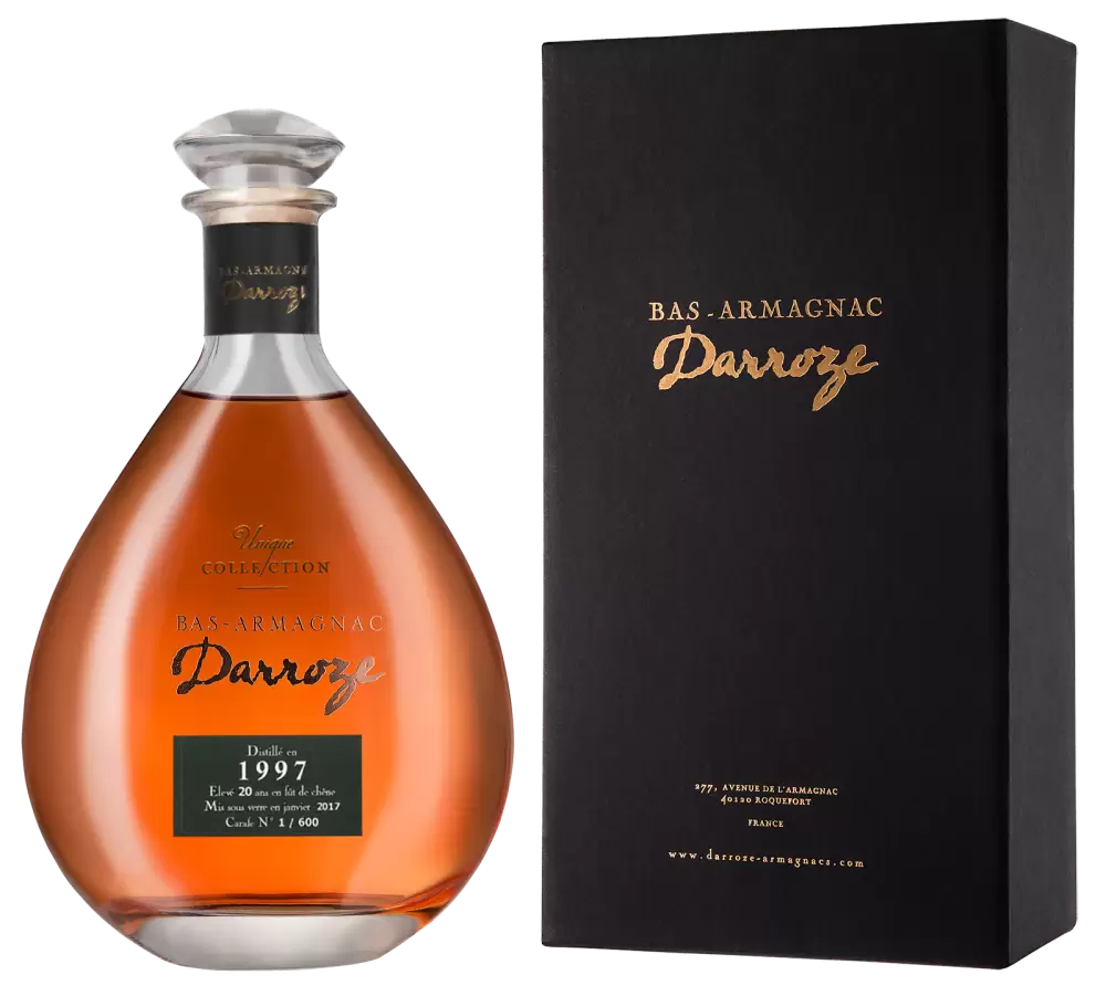 Арманьяк Darroze Unique Collection Chateau de Gaube a Perquie 1997 г. 0.7 л Gift Box Set 1 Decanter
