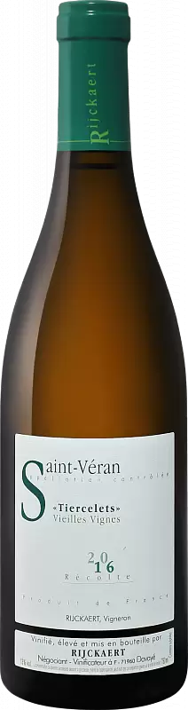 Вино Tiercelets Vieilles Vignes Saint-Veran 2018 г. 0.75 л