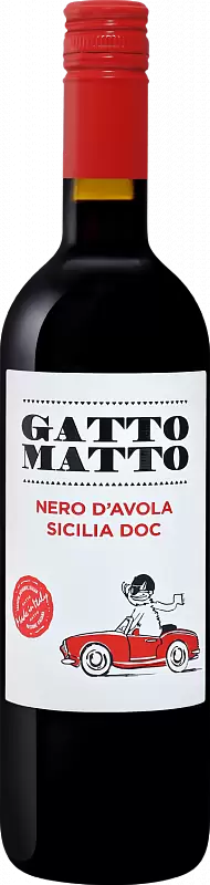 Вино Gatto Matto Nero d'Avola 2019 г. 0.75 л