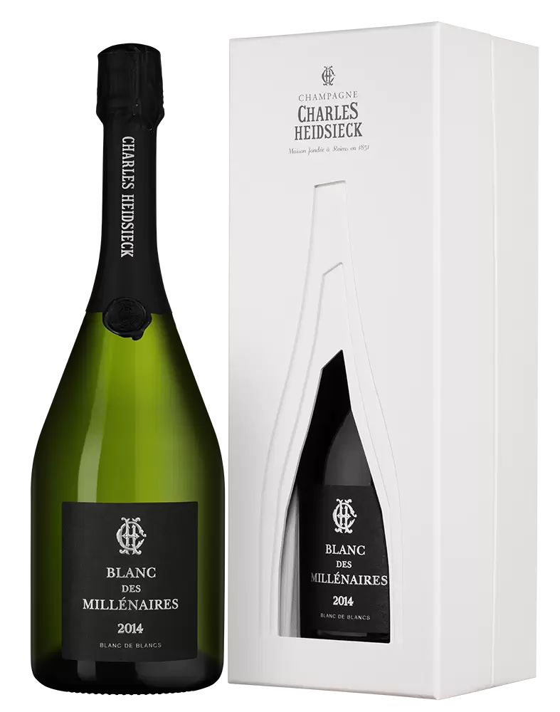 Шампанское Blanc des Millenaires Blanc de Blancs BrutCharles Heidsieck 2014 г. 0.75 л в подарочной упаковке