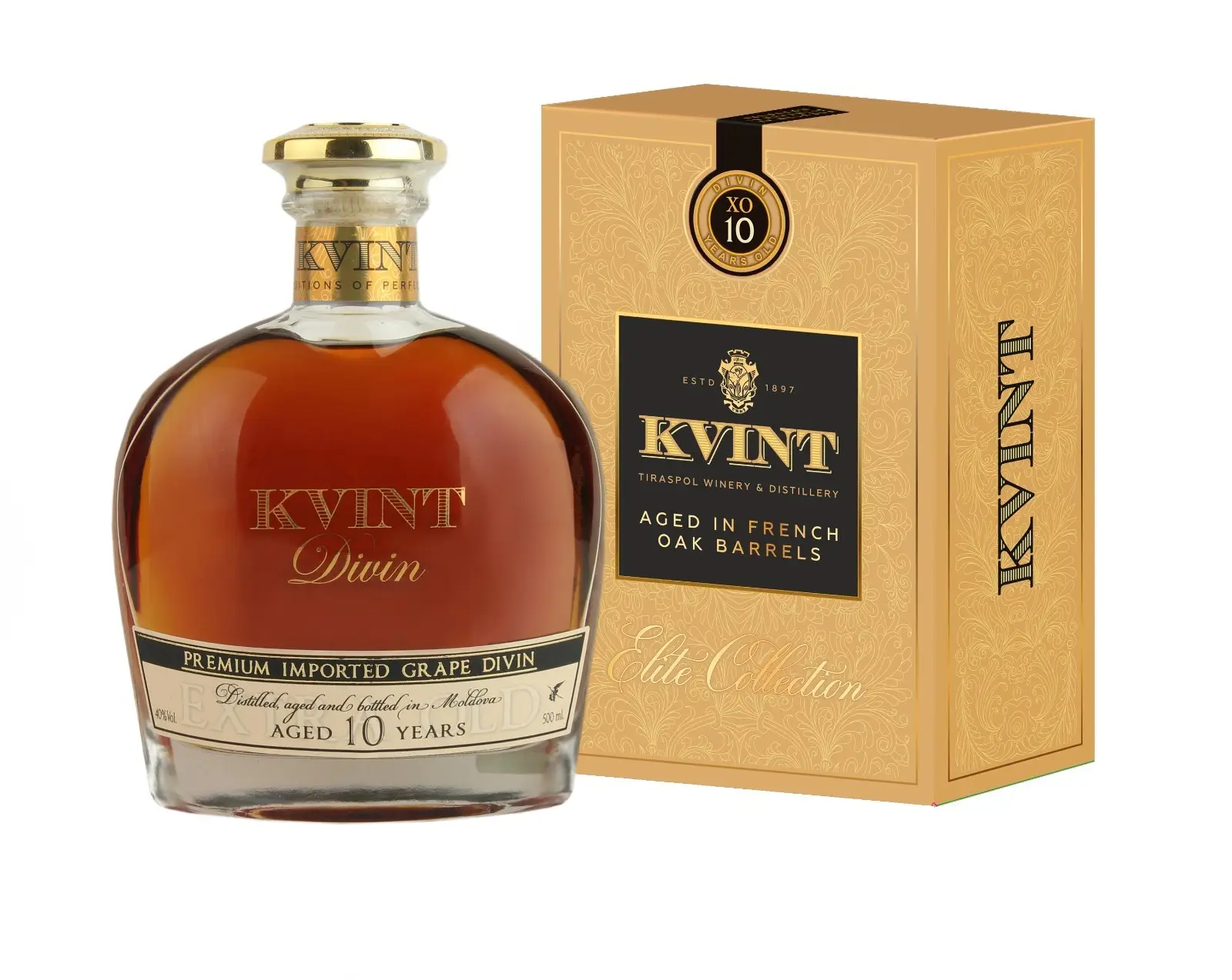 Коньяк Kvint 10 Years Old 0.5 л Gift Box
