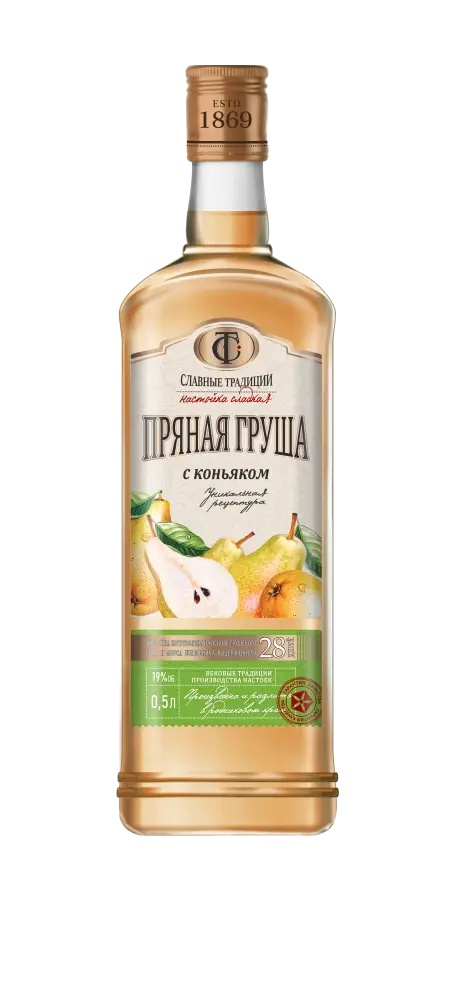 Настойка Slavnye Tradicii Spicy Pear & Cognac 0.5 л