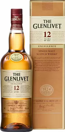 Виски The Glenlivet 12 Years Old Excellence 0.7 л Gift Box