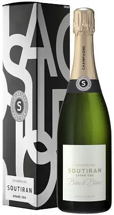 Шампанское Soutiran Blanc de Blancs Grand Cru Brut 0.75 л в подарочной упаковке