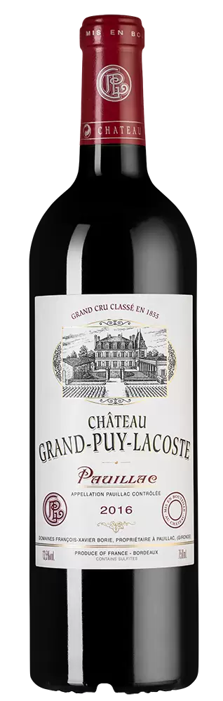 Вино Chateau Grand-Puy-Lacoste 2016 г. 0.75 л