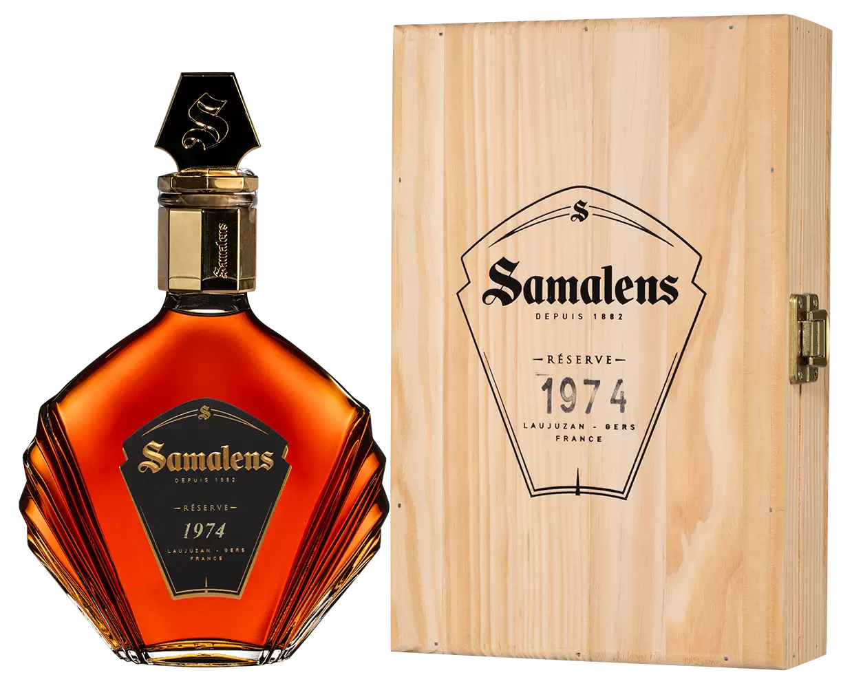 Арманьяк Samalens Millesime 1974 г. 0.7 л Gift Box Set 1 Decanter