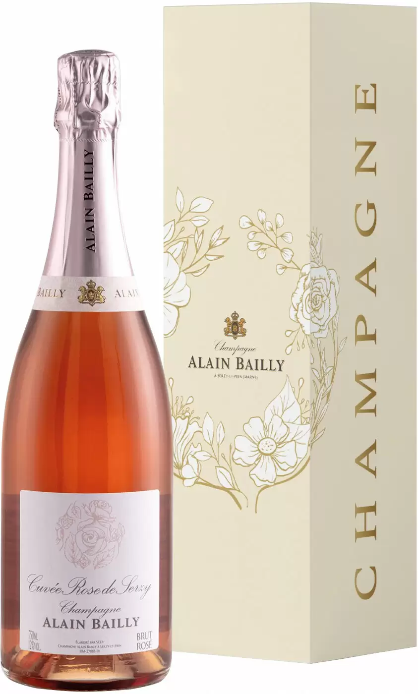 Шампанское Alain Bailly Rosе De Serzy 0.75 л в подарочной упаковке