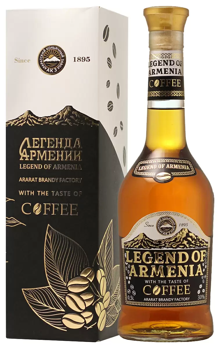 Коньяк Легенда Армении Кофе 0.5 л Gift Box
