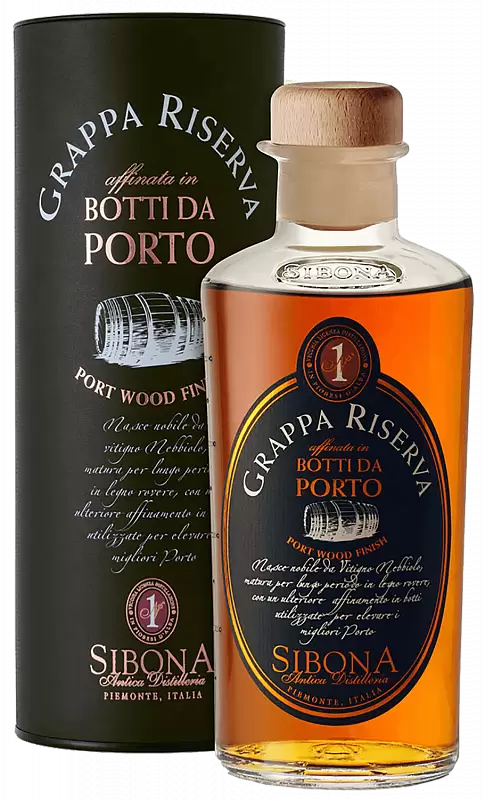 Граппа Sibona Riserva Port Wood Finish 0.5 л Gift Box