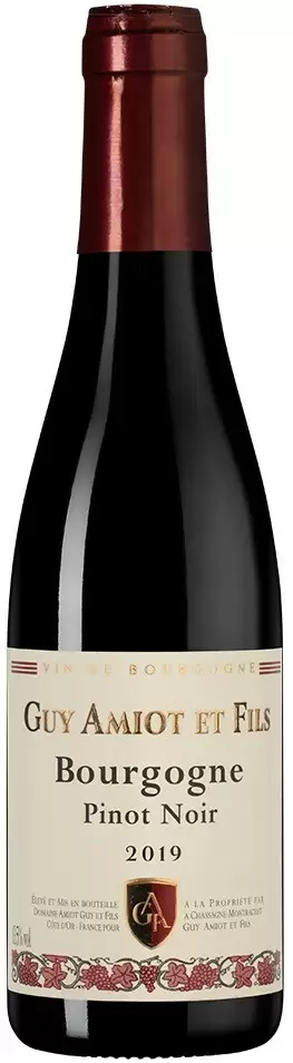 Вино Domaine Amiot Guy et Fils Bourgogne Pinot Noir 2019 г. 0.375 л