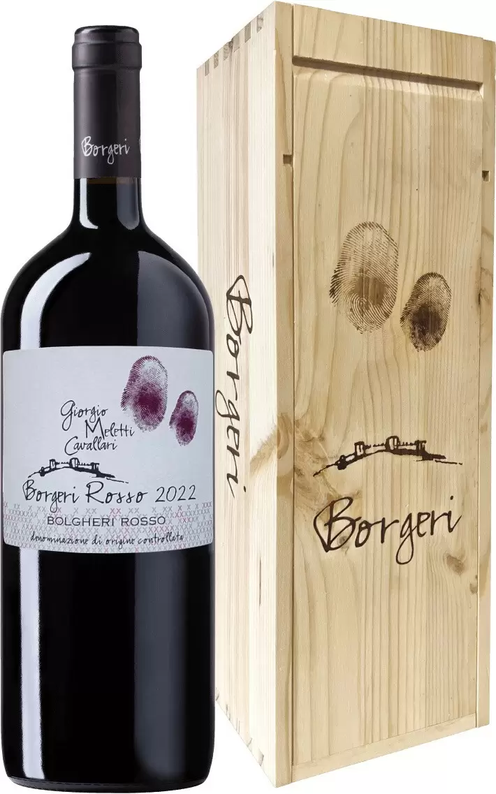 Вино Giorgio Meletti Cavallari Borgeri Rosso Bolgheri DOC 2022 г. 1.5 л Gift Box