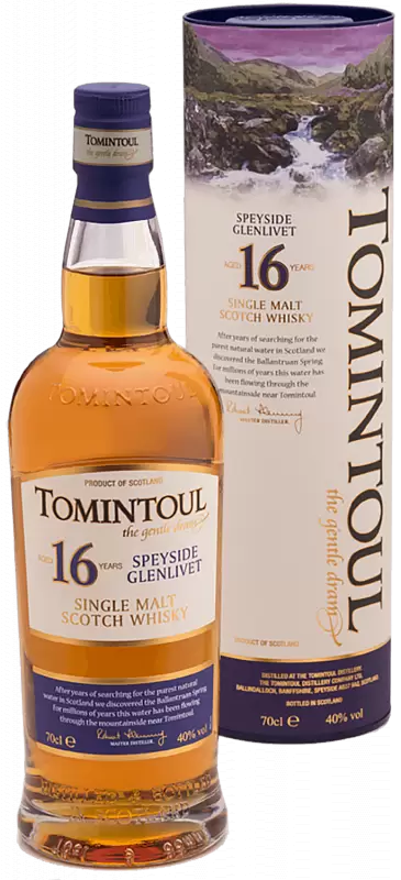Виски Tomintoul Speyside Glenlivet Single Malt Scotch 16 Years Old 0.7 л Gift Box