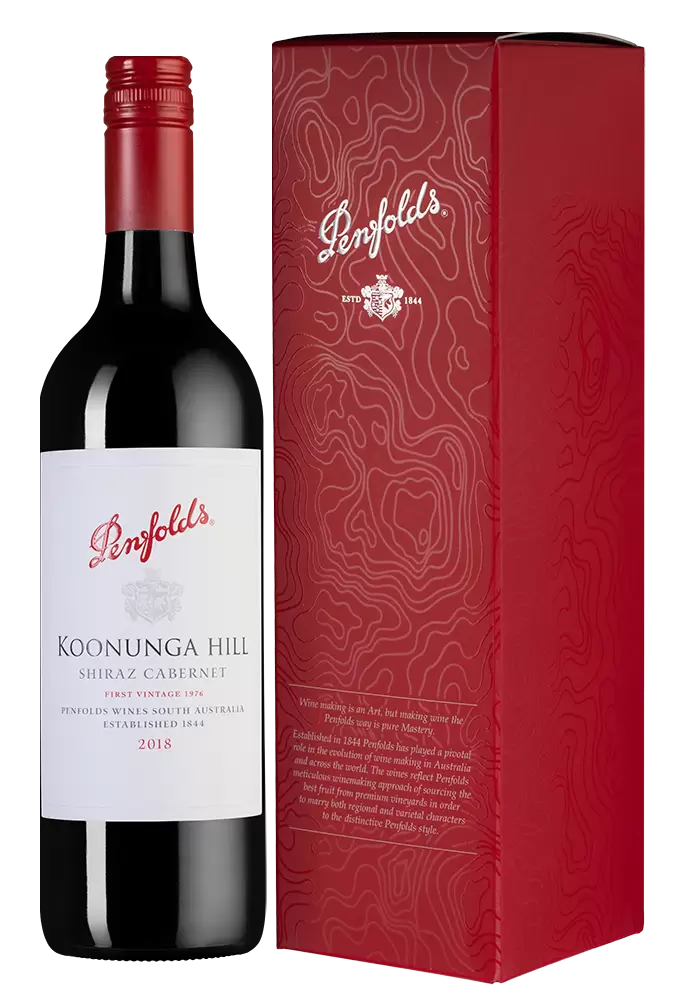 Вино Koonunga Hill Shiraz Cabernet 2018 г. 0.75 л Gift Box