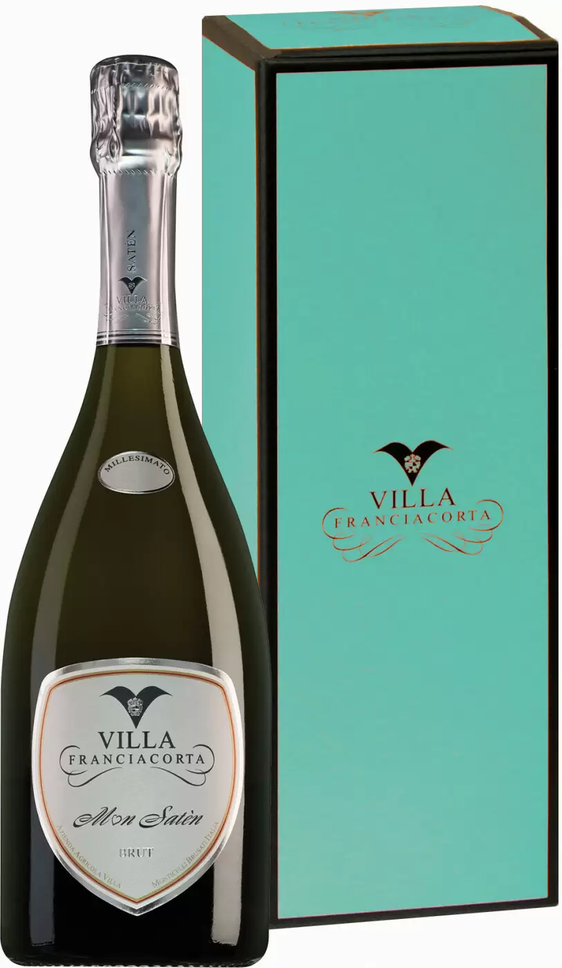 Игристое вино Villa Franciacorta Mon Saten Brut Franciacorta 0.75 л Gift Box