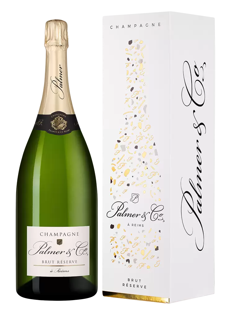 Шампанское Champagne Palmer & Co Brut Reserve 1.5 л в подарочной упаковке