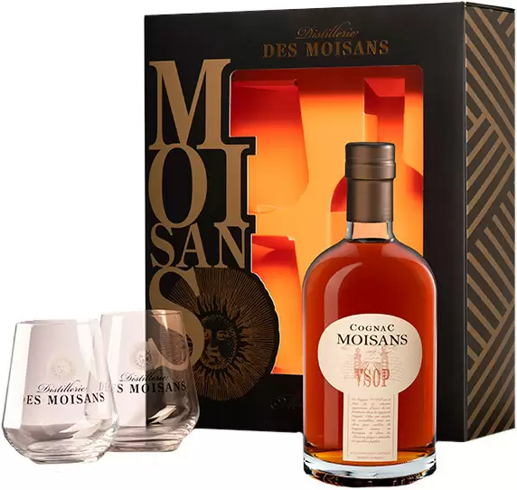 Коньяк Moisans VSOP 0.7 л Gift Box Set 2 Glass