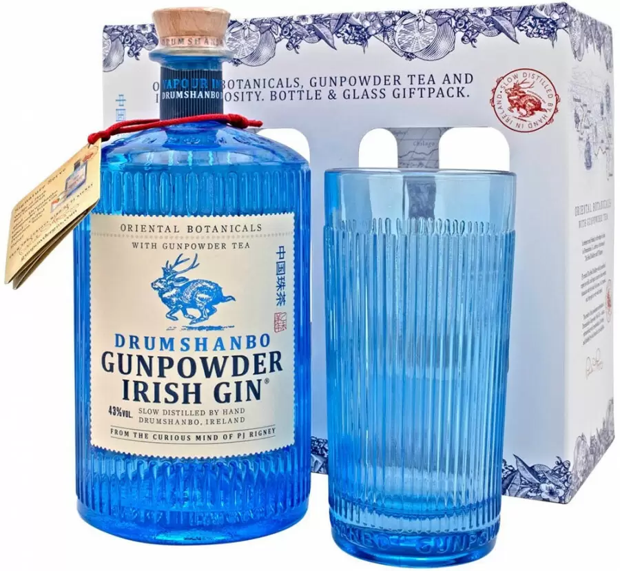 Джин Drumshanbo Gunpowder Irish Gin 0.5 л Gift Box Set 1 Glass