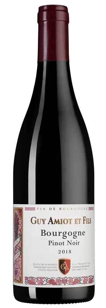 Вино Domaine Amiot Guy et Fils Bourgogne Pinot Noir 2018 г. 0.75 л