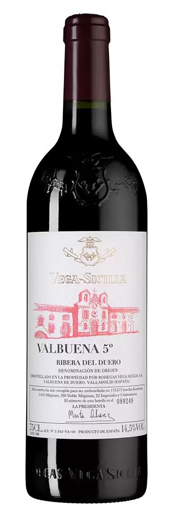 Вино Valbuena 5 2016 г. 0.75 л