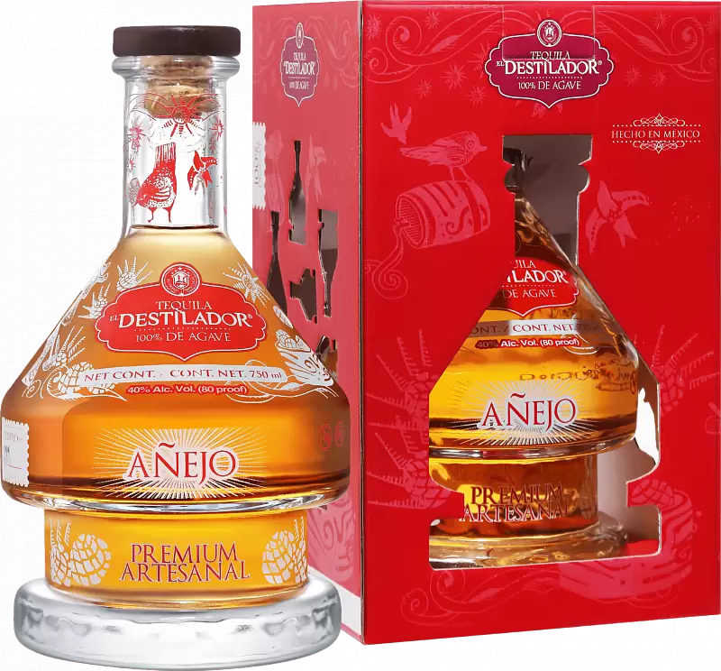 Текила El Destilador Premium Artesanal Anejo Santa Lucia 0.75 л Gift Box