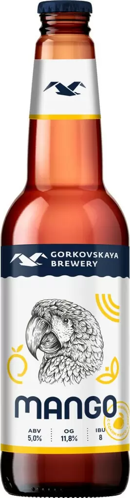 Пиво Gorkovskaya Brewery Wheat Mango Glass 0.44 л