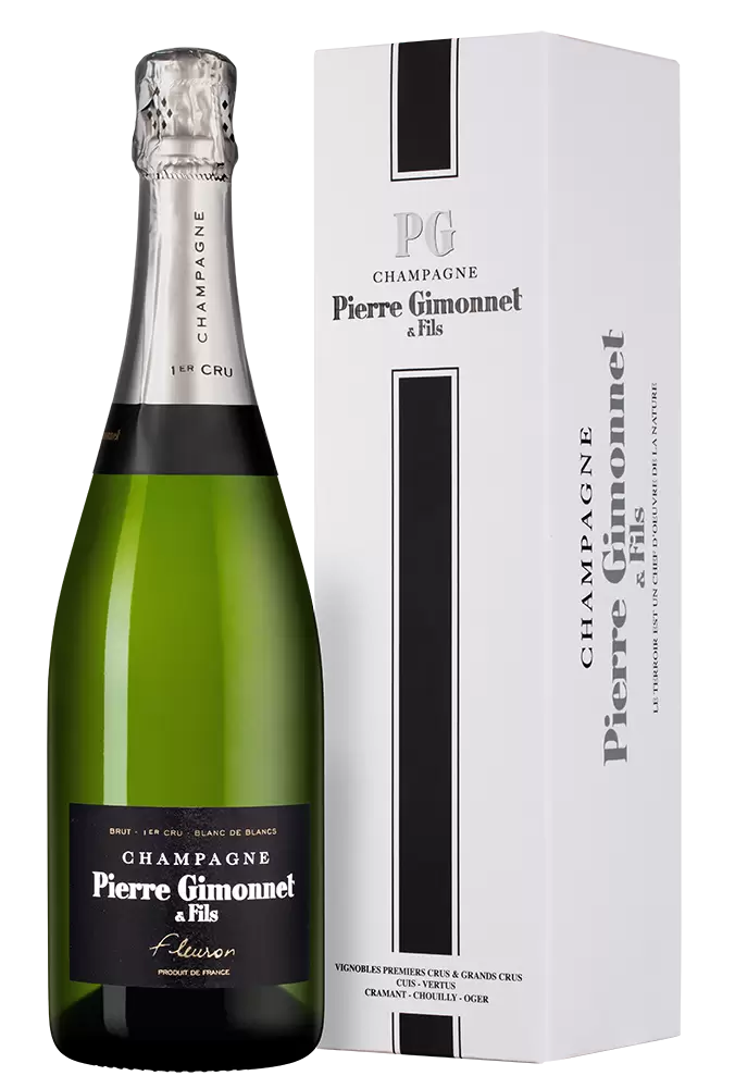 Шампанское Fleuron Blanc de Blancs Premier Cru Brut Pierre Gimonnet & Fils 2018 г. 0.75 л Gift Box