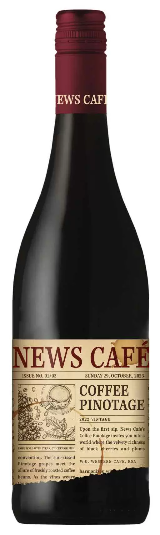Вино Coffee Pinotage News Cafe Western Cape WO 0.75 л