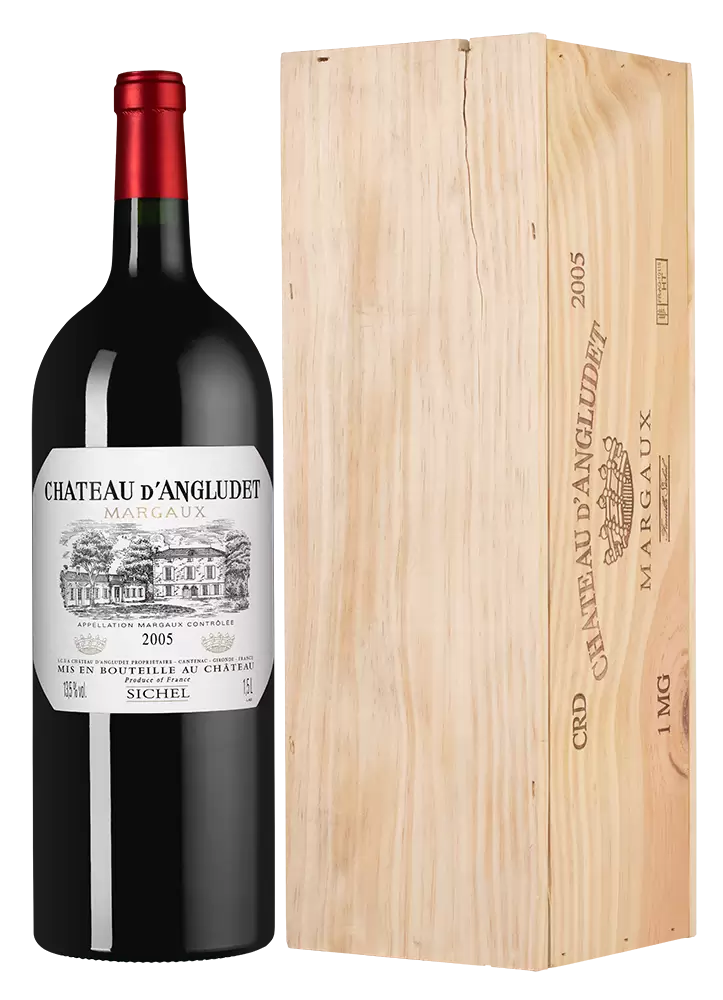 Вино Chateau d'Angludet 2005 г. 1.5 л Gift Box