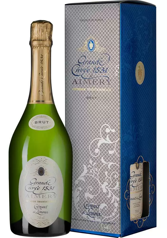 Игристое вино Grande Cuvee 1531 Cremant de Limoux Aimery Sieur d'Arques White 0.75 л Gift Box