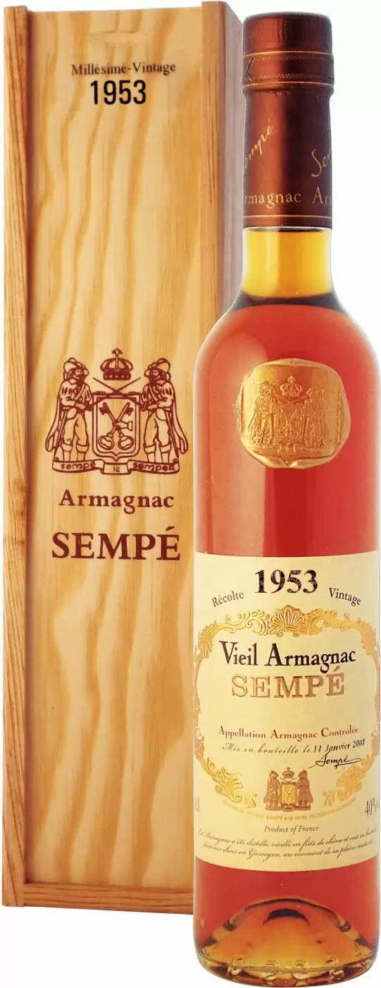 Арманьяк Sempe Vieil Vintage 1953 г. 0.5 л Gift Box