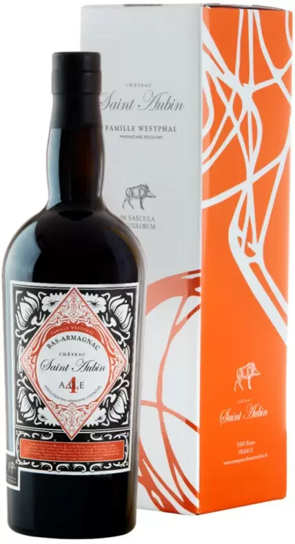Арманьяк Saint Aubin 4 Age Bas-Armagnac AOC 0.7 л Gift Box