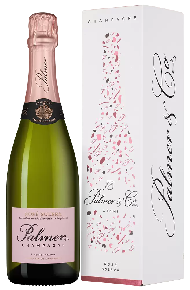 Шампанское Champagne Palmer & Co Rose Solera 0.75 л в подарочной упаковке
