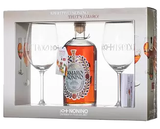 Ликер Quintessentia Amaro 0.7 л Gift Box Set 2 Glasses